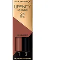 Produktbild: Max Factor Lipfinity Lip Colour Indulgent 190 – Kussechter Lippenstift mit 24h Halt ohne auszutrocknen, intensiver Farbabgabe & präzisem Applikator - mit intensiv pflegendem Gloss-Top Coat