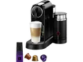 Produktbild: DELONGHI Nespresso Citiz EN267.BAE, stylisch schlankes Design auch für hohe Gläser, cremiger Milchschaum, einfache Bedienung, Kapselmaschine Schwarz