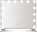 Produktbild: GOPLUS Hollywood Spiegel mit Beleuchtung, Schminkspiegel mit 14 dimmbaren LED-Lampen, 3 Lichtfarben, Make-up-Spiegel Kosmetikspiegel mit intelligenter Touch-Steuerung