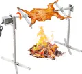 Produktbild: VEVOR Lammgrill, Spanferkelgrill, Spießbratengrill, 60 kg BBQ-Spießgrill für Schwein, Lamm, Ziege, elektrischer 52-W-Motor, kommerzielle Edelstahl-Drehspießröster mit Hitzeschild, 116 cm Spießlänge