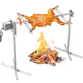 Produktbild: VEVOR Lammgrill, Spanferkelgrill, Spießbratengrill, 60 kg BBQ-Spießgrill für Schwein, Lamm, Ziege, elektrischer 52-W-Motor, kommerzielle Edelstahl-Drehspießröster mit Hitzeschild, 116 cm Spießlänge