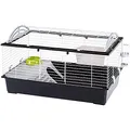 Produktbild: FERPLAST Nagetierkäfig CASITA 100 für Kaninchen, Meerschweinchen, Meerschweinchen, aus Metall, inklusive Zubehör: Futterkrippe, Trinkflasche, Napf, Haus. 96x57xh56cm