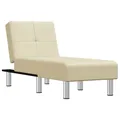 Produktbild: vidaXL Chaiselongue Creme Kunstleder