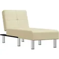 Produktbild: Vidaxl - Chaiselongue Creme Kunstleder