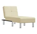 Produktbild: vidaXL Chaiselongue Chaiselongue Creme Kunstleder, 1 Teile