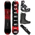 Produktbild: Airtracks Snowboard Herren Snowboard Komplett Set Eight Rocker Wide » Mod. 25 (4 St., 4er Pack), Snowboard + Bindung Master + Boots + SB Bag / 150 155 160 164 cm Boots 43 Star Black | 155 cm