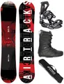 Produktbild: Airtracks Snowboard-Set Herren Snowboard Wide Eight Freestyle Freeride 155 - Snowboard Bindung Master - Softboots Star Black 43 - SB Bag