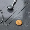 Produktbild: Vilstein© Duschrinne Mit Siphon Ablaufrinne Bodenablauf Duschablauf 120 Cm Befliesbar