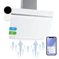 Produktbild: Klarstein Dunstabzugshaube 60cm Umluft/Abluft, Schwarz mit Spühlmaschinenfestem Filter, Dunstabzug Schräg mit 514m³/h Luftstrom, Abzugshaube 60 cm, Wandhauben mit Wi-Fi & LEDs