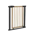 Produktbild: Safety 1st Simply Close Wood and Metal, Babyschutzgitter, Türschutzgitter ausziehbar, Druckbefestigung, Öffnung von 73–80cm, Treppenschutzgitter ohne Bohren, EIN-Hand-Öffnung, Wood & Graphite