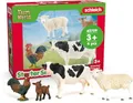 Produktbild: Schleich Farm World | Bauernhof Starterset 42729 | Spielset mit Ziege, Kuh, Schaf & Hahn | detailgetreue Tierfiguren & Sammelfiguren | Bauernhof Spielzeug ab 3 Jahren, Tiere Set aus 4 Teilen