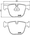 Produktbild: P 06 050 BREMBO Set Beläge Bremse, Scheibenbremse für BMW
