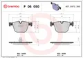 Produktbild: BREMBO Bremsbelagsatz Scheibenbremse PRIME P 06 050 für BMW X6 E70 F15 F85 X5