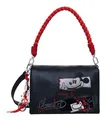 Produktbild: Desigual Mickey Rock Dortmund Flap Bag Umhängetasche Tasche Black schwarz grau