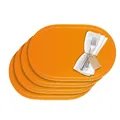 Produktbild: Tischsets/Platzsets, 4 Stück, 45,5 x 29 cm, Vinyl, Orange, Saleen Edition Fun