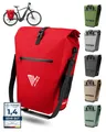 Produktbild: MIVELO Fahrradtasche Gepäckträgertasche Fahrrad 100% PVC frei wasserdicht  rot