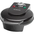 Produktbild: Bomann® Waffeleisen mit großen Backflächen | ⌀ 18 cm | Antihaftbeschichtung | Herzform | stufenlos regelbarer Bräunungsgrad | WA 5018 CB schwarz - Schwarz