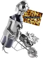 Produktbild: BRUBAKER Weinflaschenhalter Gärtnerin Flaschenhalter, (inklusive Grußkarte), Metall Skulptur, Wein Geschenk Garten Weinhalter