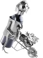 Produktbild: Weinflaschenhalter Gaertnerin Metall Flaschenstaender Weinhalter Garten + Karte