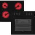 Produktbild: Telefunken Einbauherd-Set Backofen mit Grill und Umluft 65 Liter Vap-Clean ECH65A-B2