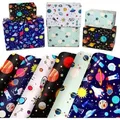 Produktbild: Geschenkpapier Space Geburtstag Kinder Raumschiff Galaxie Blau Space