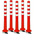 Produktbild: UvV Absperrpfosten Flex Ecoline 100, aus Kunststoff, zum Aufdübeln, flexibel, orange/weiß, 5 Stück