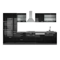 Produktbild: Vicco Küchenzeile R-Line, Schwarz Hochglanz/Anthrazit, 350 cm