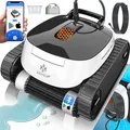 Produktbild: KESSER® Poolroboter für Boden und Wand, Poolsauger bis 100m² Pools & eine leistungsstarke Reinigung, Poolreiniger vollautomatisch mit App-Funktion & Kontrollmodul, Inkl. Abdeckung, Klettermechanismus
