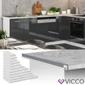 Produktbild: Küchenarbeitsplatte R-Line Marmor Weiß 30 cm Vicco