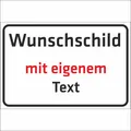 Produktbild: WUNSCHTEXT Schild personalisiert Text Namen - 30x20cm Parkplatz Carport DE1018D