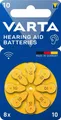 Produktbild: Varta gehoor batterij V10 blister(8) - 3221900