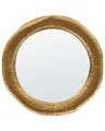 Produktbild: Wandspiegel mit breitem Rahmen gold rund  68 cm modern Antik-Optik Mercy