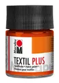 Produktbild: Marabu 17150005023 - Textil Plus rotorange 50 ml, volldeckende Stoffmalfarbe für dunkle Stoffe, geeignet für Stoffmalerei und Stoffdruck, nach Fixierung waschbeständig bis 40 °C