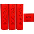 Produktbild: Schwarzkopf Igora Royal 3 x 60 ml 0-99 violett konzentrat Haarfarbe Cremefarbe S