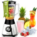 Produktbild: 1200W Standmixer Glas Behälter 1,5L Ice Crush Milch Shaker Smoothie Mixer Maker