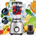 Produktbild: 2 in 1 600W Standmixer Universal Mixer Smoothie Maker 1,5L Ice Crusher Edelstahl