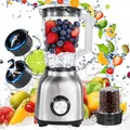 Produktbild: 2 in 1 1,5L Standmixer Smoothie Maker Ice Crusher Blender Universal Mixer 600W 