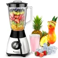 Produktbild: B-Ware 1200 W Edelstahl Standmixer 1,5 L Glas-Behälter Smoothie Maker Blender