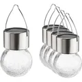 Produktbild: HI Solar-LED-Lichter zum Aufhängen 5 Stk. Risse-Glas-Design - Weiß