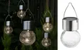Produktbild: Haushalt International LED Solarleuchte Gartenleuchte 5er Set, LED fest integriert, in Bruchglasoptik
