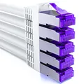 Produktbild: deleyCON 5x 2m CAT7 Netzwerkkabel - 10 Gigabit - RJ45 Patchkabel Ethernet Kabel (Kupfer, SFTP PiMF Schirmung) - LAN DSL Switch Modem Router Patchpanel CAT7 CAT6 CAT5 - Weiß