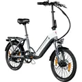 Produktbild: Zündapp ZT20R Ebike 20 Zoll Klapprad für Erwachsene 145 - 185 cm mit 6 Gängen - Grau