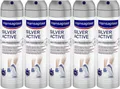 Produktbild: Hansaplast Silver Active Fußspray Fuß Deo Anti-Transpirant 72h Schutz 5 x 150ml
