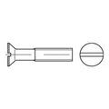 Produktbild: DIN 963/ISO 2009 Senkkopfschraube M6x40 Messing blank Schlitz, 200 Stück