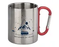 Produktbild: Moses. Verlag Becher Edelstahl Karabiner-Becher 300 ml doppelwandig für Outdoor