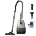 Produktbild: PHILIPS Series 2000 Bodenstaubsauger mit Beutel – Kompakt & Leicht, 800W Motor, HEPA-Filter fängt 99,9% Staub, Mehrzweckdüse, 9m Reichweite, Großer Staubbeutel (XD2142/12)