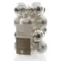 Produktbild: Kaemingk Weihnachtsbaumkugeln Glas  3,5 cm 16 Stueck Silber Glanz Matt Mix