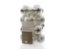 Produktbild: Kaemingk Weihnachtsbaumkugel Weihnachtsbaumkugeln Glas Ø 3,5 cm 16 Stück silber glanz/matt mix
