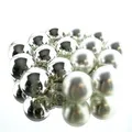 Produktbild: Christbaum-Mini-Kugeln Silver silberfarben Ø 3,5 cm aus Glas - 16er Set
