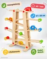 Produktbild: Eichhorn Rollbahn Kugelbahn Holz 67x56 cm 6 Rollfiguren ab 1 Jahr